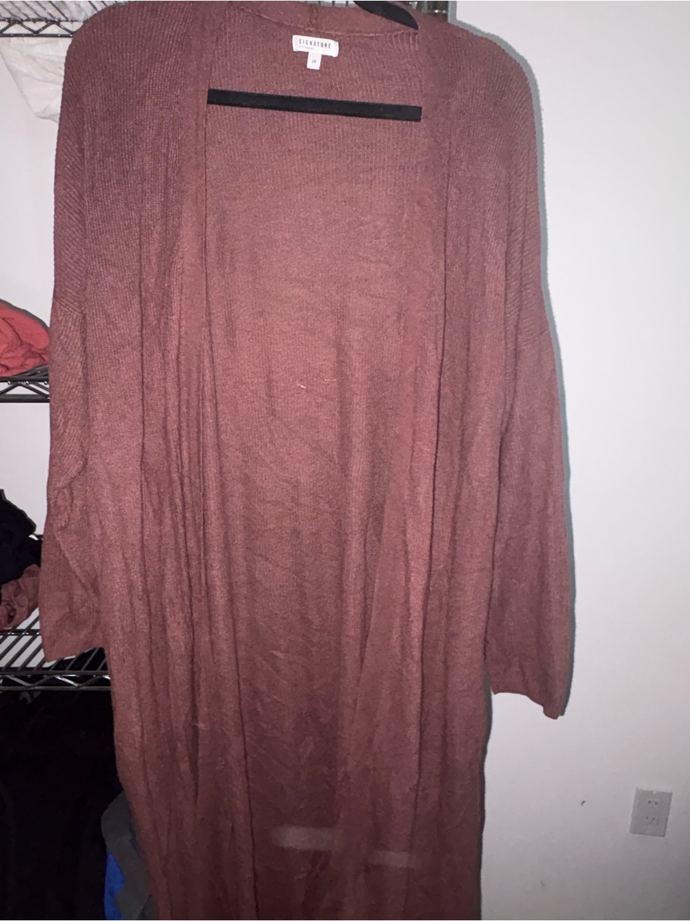 Signature Open-Front Cardigan in Mauve
